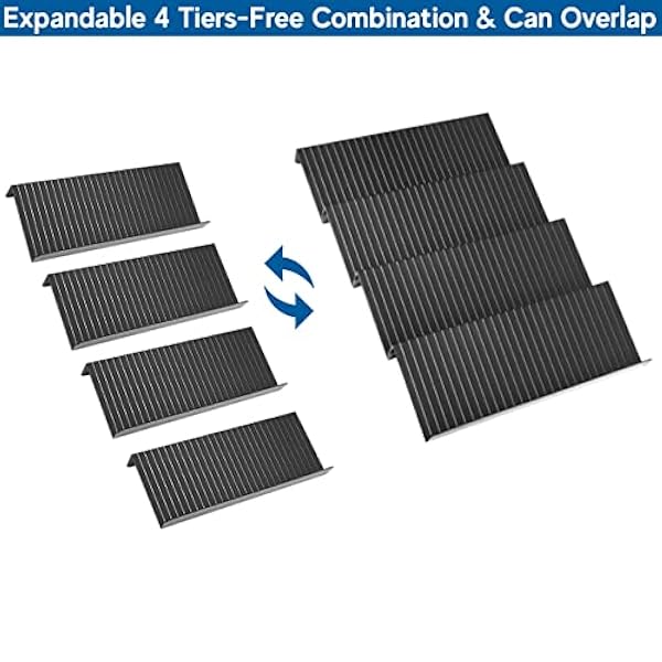 Kryddlåda organisatör, kryddhylla låda för kök, 4 nivåer akryllåda kryddorganisatör för burkar och paket, låda kryddinfogningsbricka för stuga