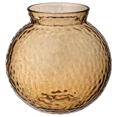 IKEA KONSTFULL - Jarrón (10 cm, cristal transparente/estampado)