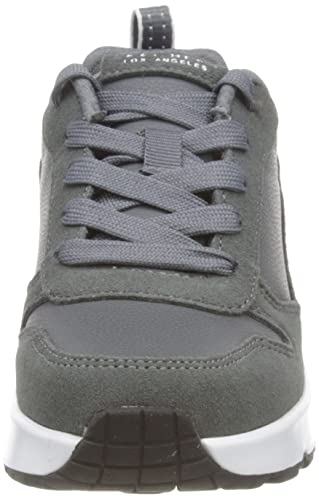 Skechers Skechers Boy's 403677l Char Sneaker, Charcoal Suede Synthetic Gray Trim, 9.5