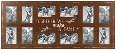 Prinz 12-Opening, 4"x6" Together Family Wall Hanging Collage Picture Frame in Dark Brown (09-DS-84766)
