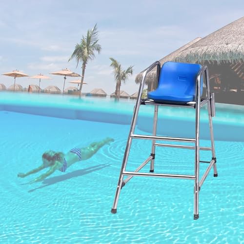 Silla de guardavidas multiusos de acero inoxidable para piscina miniatura 1