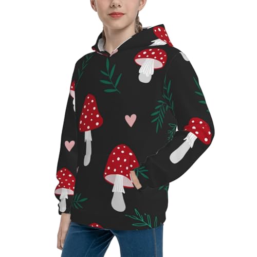 Amanita Mushroom Kid Hoodies Boys Sweatshirts Girls Pullover with Pocket2