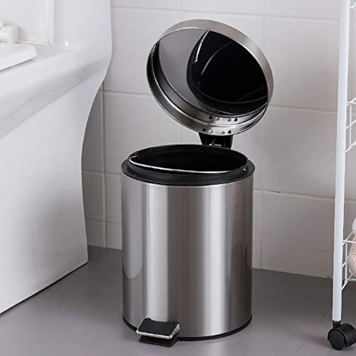 Caneca de basura pedal acero inoxidable 3L miniatura 4