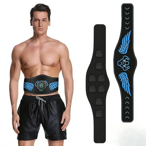 Zinueen EMS   Aparato de entrenamiento eléctrico para abdominales, con 10 modos y 39 niveles de intensidad, abdominales, para abdomen, brazos, piernas, hombres y mujeres