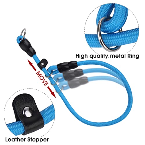 Tiesome Slip Collar Dog Training Choke Collar, Round Nylon Rope Collar No Pull P-Collar For Small Medium Large Dogs (Blue S) #TOP1