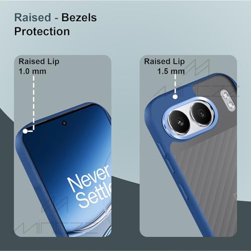 Image of MINTZZ Ultra-Hybrid Shockproof Back Cover Case for OnePlus Nord 4 | Camera Protection Bump | Premium Grip | Shockproof Back Cover for OnePlus Nord 4 Blue
