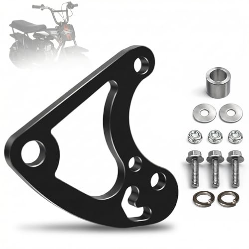 Image of JMCHstore Mini Bike to ATV Hydraulic Brake Caliper Bracket kit for Motovox MBX10 Monster Mega Moto MM80 80cc For FRP GMB100 98cc, For Coleman CT100U CC100X; Heavy-Duty Steel Bolt-On Conversion Plate