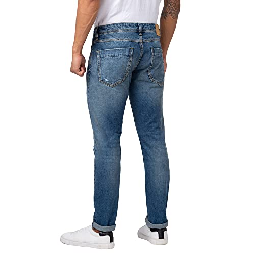Image of Spykar Men's Kano Slim Fit Mid-Rise Jeans (Ankle Length)