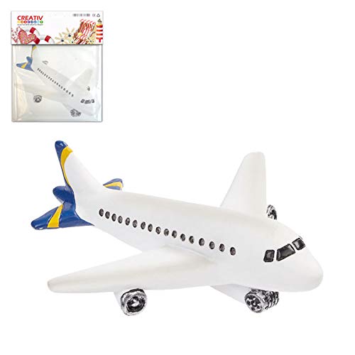 Creativ Discount Miniatur Flugzeug, ca. 10 cm, weiß