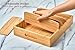 Umilife Kitchen Cabinet Organizer for Food Storage Container Lids, with Adjustable Dividers, Bamboo Drawer Caddy, Box for Kitchen Storage And Organization