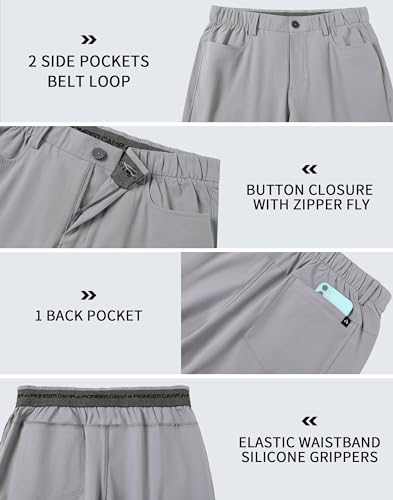 Pioneer Camp Calça masculina de golfe elástica, ajuste clássico, sem rugas, para trabalho, secagem r