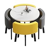 Expérience confortable: lorsque vous vous asseyez autour de cet ensemble de table à manger et de chaise, il est très confortable. La hauteur de la table est ergonomique, vous permettant de placer naturellement vos bras sur la table et de manger ou d'étudier et de travailler confortablement
