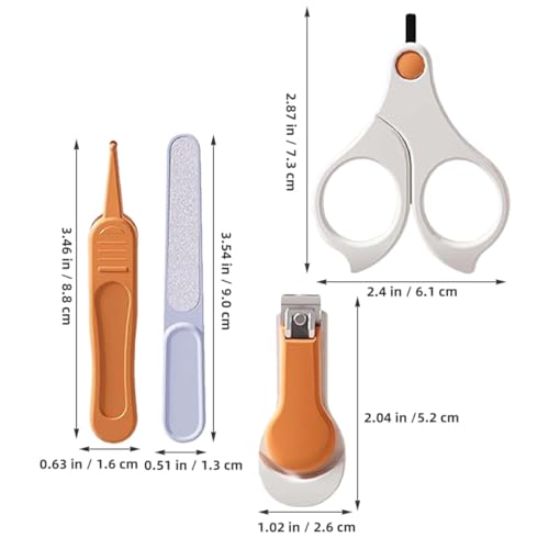 Baby Nail Care Kit 4pcs Stainless Steel Plastic Grooming Set - Image 3