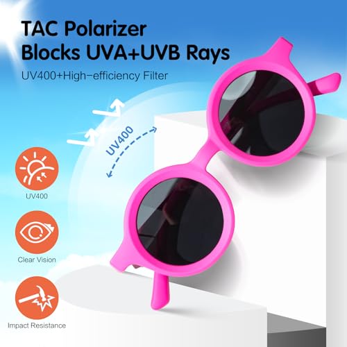 Image of EYEBUDDY Kids Toddler Sunglasses Age 2-4 /3-5 Boys Girls Polarized UV Protection Sun Glasses for Age 2-8