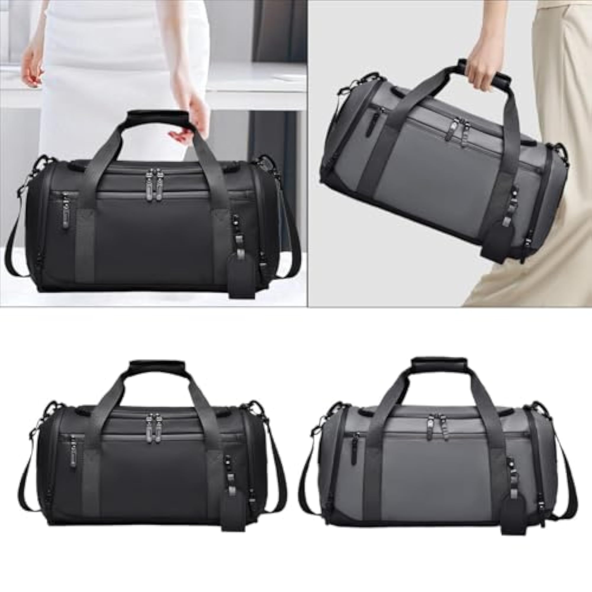 Multipurpose Garment Duffel Bag for Business Travel, Black
