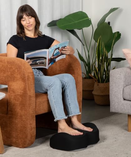 Image of Everlasting Comfort Foot Rest for Under Desk at Work - Memory Foam Office Foot Stool & Under Desk Footrest Leg Elevation Pillow for Gaming & Home Office, Supports Posture