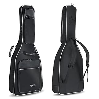 Rocktile housse pour guitare acoustique de luxe – rembourré avec bretelles (noir) - Les Beatles, Paul McCartney, John Lennon, RIngo Starr, George Harrison