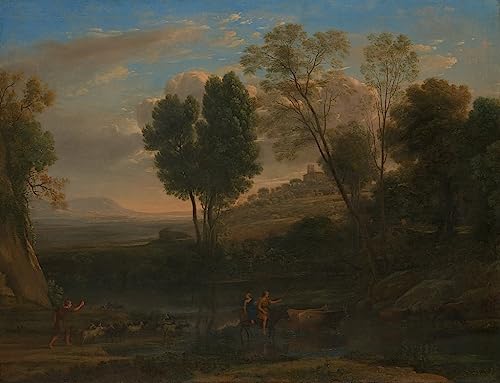 Cuadro de lienzo artístico inspirado en Claude Lorrain para llenar de luz y calma tu hogar
