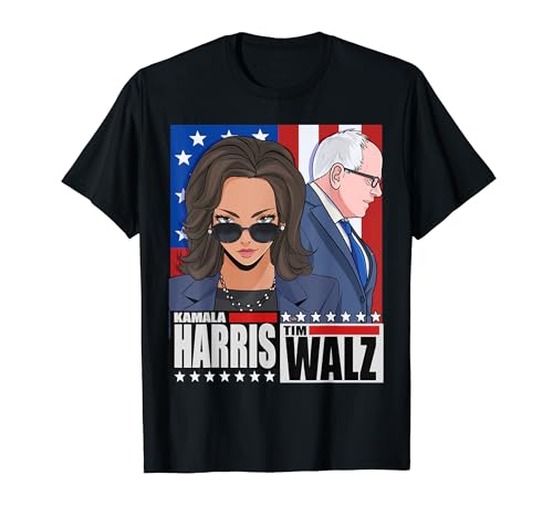 Kamala Harris Tim Walz 2024 Vota Elezioni presidenziali Maglietta
