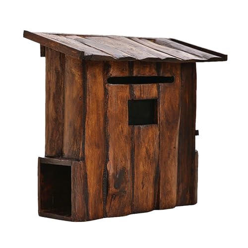 Boîte aux lettres extérieure en bois massif étanche à la pluie pour façade
