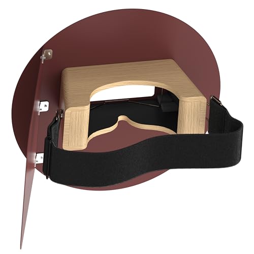 Image of SturdyShape Pancake Welding Hood Ultralight for Pipeline Welders 10oz Carbon Fiber Pipeliner Helmet, Universal Unique Design for Automotive & Custom Fabrication Workers (Brown Resin Panels)