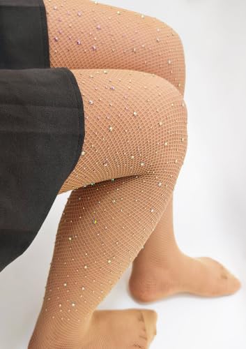 Image of VEBZIN More Sparkly Fishnets Tights Fishnet Stockings Rhinestone Fishnet Tights for Women