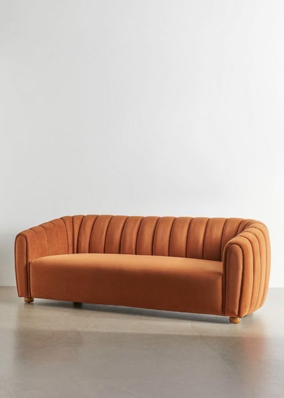 Image of Stylish & Modern Heavy Duty & Luxurious Traditional 3 Seater Sofa Chesterfield Sofa Arm Sofa Three Seater Sofa for Living Room Guest Room Hotels & Office. (Mustard)