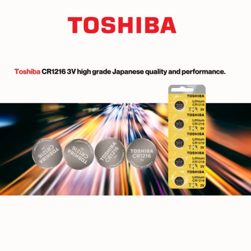 Toshiba Cr1216 3 Volt Lithium Coin Battery (5 Batteries) #TOP2