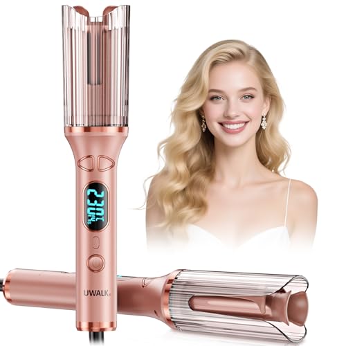 Rizador Automático Pelo Ondas Automatico: Rizador de pelo Automatico de 25 mm con 14 Temperaturas y 5 Temporizadores   Hair Curler Portátil con Pantalla LED, Antiquemaduras y Calentamiento Rápido