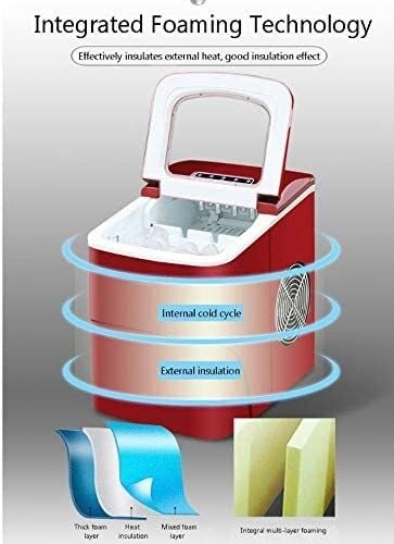 Fabricadora de hielo de mostrador, máquina eléctrica automática portátil para hacer cubos redondos de hielo, ideal para hogar, bar, cafetería y fiestas miniatura 7