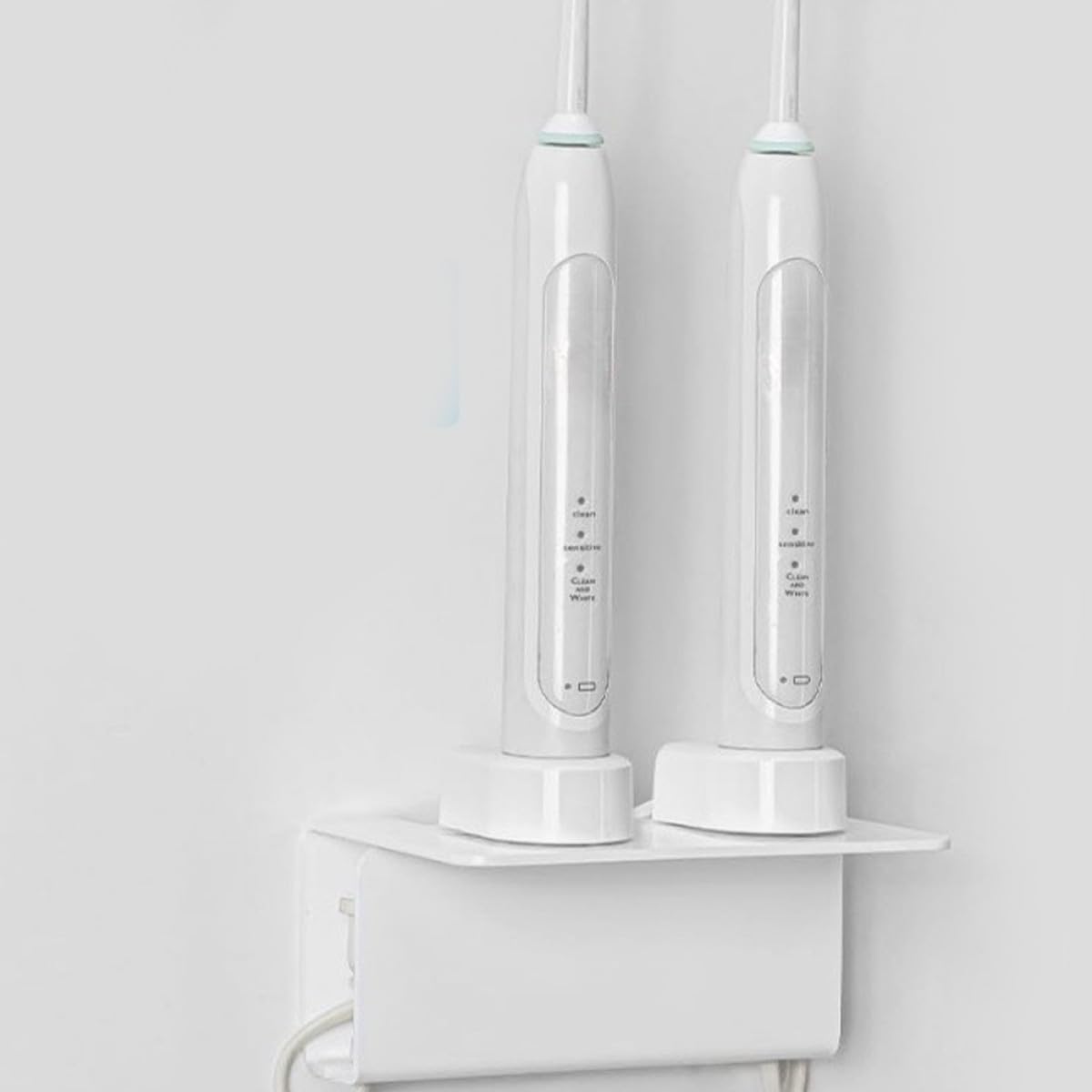 Porta Spazzolino Salvaspazio da in Acrilico Bianco Organizer Cavi e Design Minimalista per Bagno e Cucina