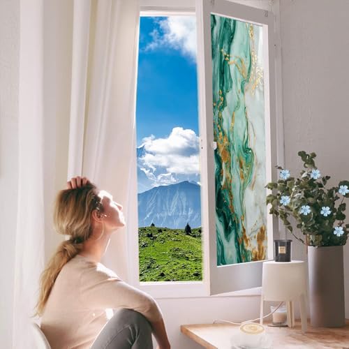 Vinilo Decorativo para Ventana Mármol Verde Blanco 17.7x23.6 in miniatura 6