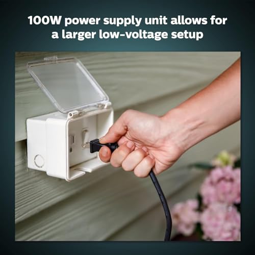 Image of Philips Hue Outdoor 100W Power Supply Black - Connect Multiple Hue Outdoor Low Voltage Lights up to Total of 100W - Requires HueBridge - Weatherproof (Pack of 10)