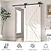 AONAYIOA 6FT Bypass Sliding Barn Door Hardware Kit, Combination Track Mode Sliding Door Hardware, Double Wooden Doors Use Single Track Bypass Barn Door Hardware Fit for Door Opening 70