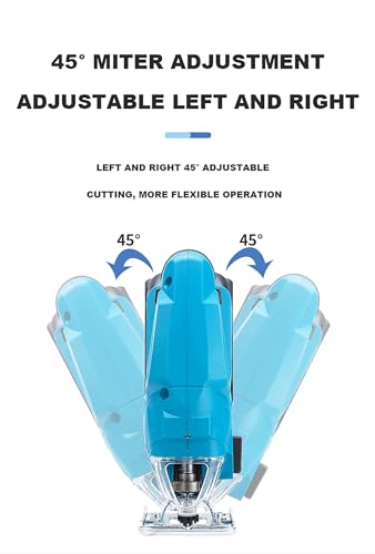 Heimerdinger LB291 Cordless Jig Saw For Makita 18V Battery,0°-45° Bevel Cuts,4 Orbital Settings-Brushless Variable Speed Electric Jigsaw thumb #5