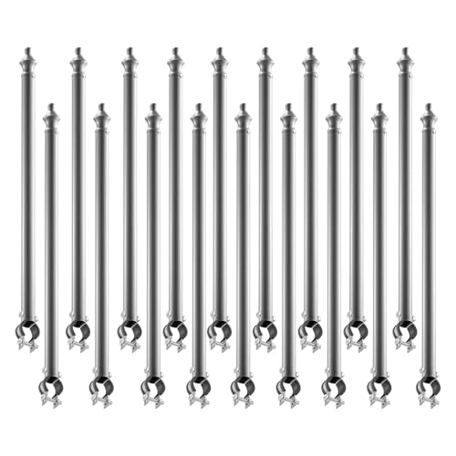 VEVOR Chain Link Fence Extensions 18 Packs 27.4 Extension Height Galvanized Post Extender for 1.3 to 1.5 Top of Fence U Bracket Barbed Wire Extend Arm for Privacy Prevent Dogs Jumping Out