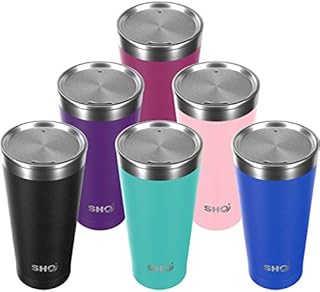SHO Calix - Insulated Stainless Steel Coffee Cup - 6 Hours Hot, 12 Hours Cold - 500ml (Vivid Violet, 500ml)