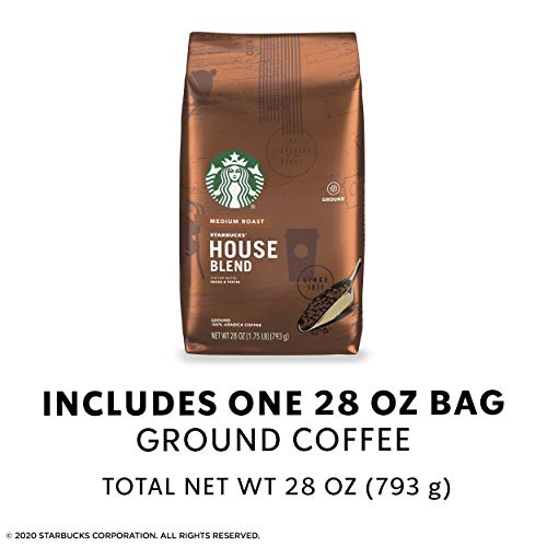 Image of Starbucks Medium Roast Ground Coffee - House Blend - 100% Arabica - 1 bag (28 oz.)