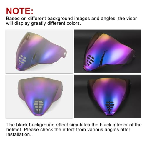 Image of PSLER IC-06 visor- Icon Airflite Face Shield Motorcycle Helmet Visor Accessories Replacement for Icon Airflite IC-06,Deep Purple