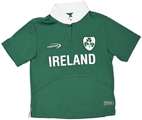 Lansdowne Green Ireland Shamrock Performance Short Sleeve Kids Rugby Shirt (3/4 Years)