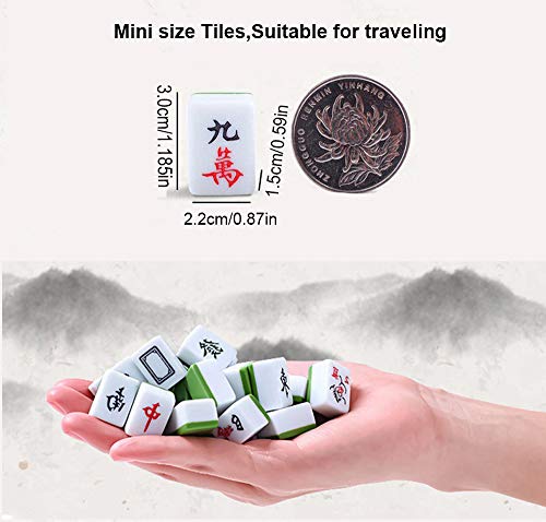 Set Mini Mahjong Chino 144 Fichas Verde 30MM miniatura 2