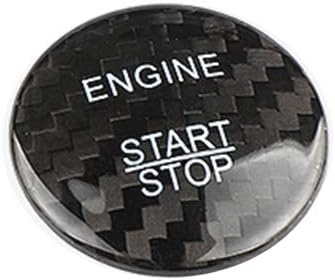Soyeah Carbon Fiber Car Engine Start Stop Button Cover Cap Stickers Compatible with Mercedes Benz A B C GLC GLA CLA ML GL Class W176 W246 W205 X 253 X156 C117&CompatInfiniti Q30 Q30S QX30(Black)