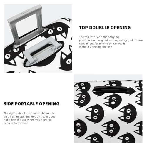 Black Cats Luggage Cover Washable Elasticated Luggage Covers For Suitcase Tsa Approved Stylish Dust And Scratch Resistant Luggage Case Protector For Kids And Adults4