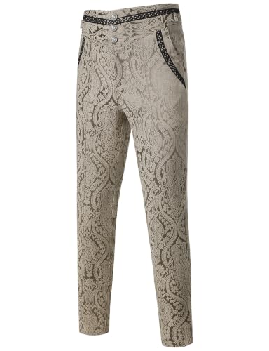 Image of VATPAVE Mens Gothic Pants Cosplay Costume Steampunk Victorian Pants