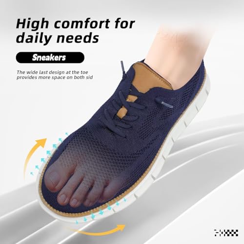 Image of Men's Oxfords Business Shoes Fashion Mesh Casual Dress Walking Sneakers Comfortable Lightweight Soft Sole