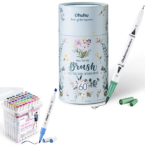 Ohuhu Markers For Adult Coloring Books No Bleeding Iceland - View #7