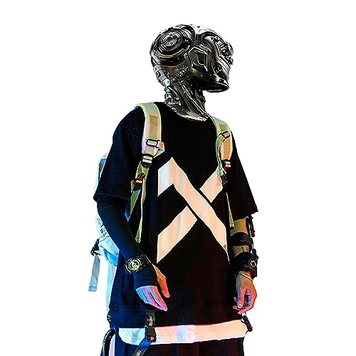 XYXIONGMAO Shirt Techwear Shirts Streetwear Men Tactical Japanese Hip Hop Anime Mens Graphic Gothic Tees