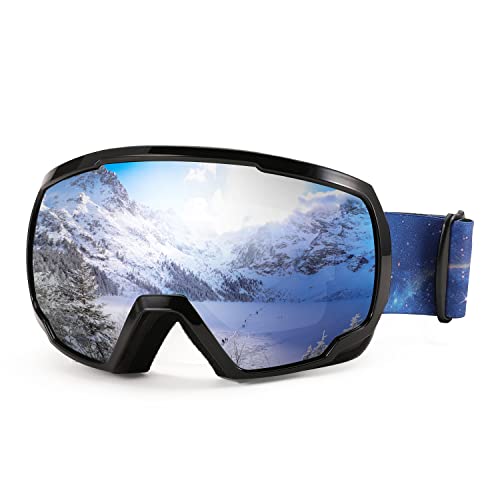 FEISEDY Ski Goggles OTG - Over Glasses Ski/Snowboard/Snowmobile Goggles for Men Women & Youth - 100% UV Protection B2960