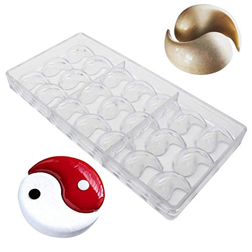 Dobens Tai Chi Water Drops Fish Chocolate Mould Polycarbonate Chocolate Mould Chinese Style Baking Moulds Candy Mould Moon Yin and Yang
