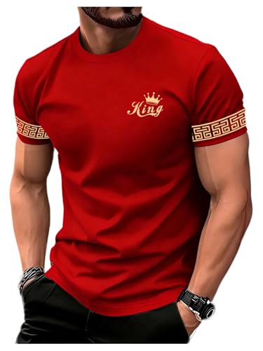 Image of RoseSeek Men's Color Block Short Sleeve Tee Shirts Casual Crewneck T Shirt Trendy Summer Tops